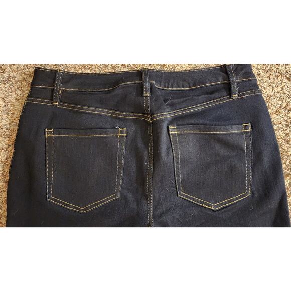 INC Intl Concepts Skinny Jeans 12/31 Dark Indigo Boot-Ready Edgy EUC - Picture 3 of 7